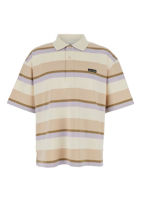 Beige  striped polo shirt Maison kitsuné - men MAISON KITSUNÉ | OM00206KJ70190233